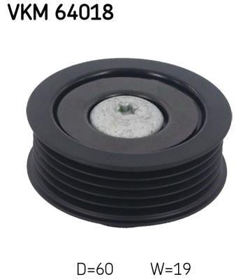 Galet enrouleur de courroie d'accessoire SKF ref. VKM 64018